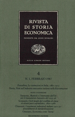 Rivista di Storia Economica. N. 1, Febbraio 1987