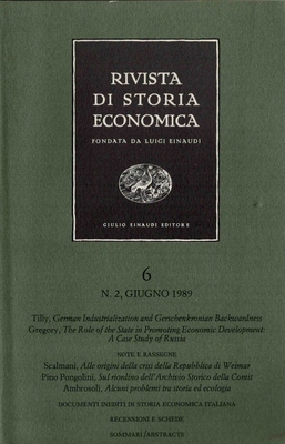 Rivista di storia economica 6 - N. 2 Giugno 1989