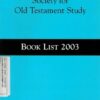 Society for Old Testament Study Book List 2003 (Inglese)