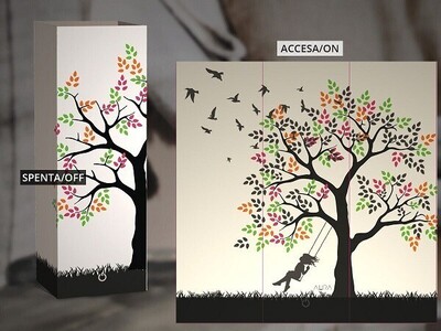 Lampada carta albero della vita