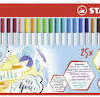 Stabilo Pen 68 Brush Scatola In Metallo Da 25 Colori Ass.