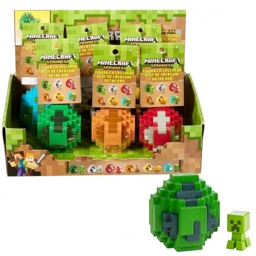 Mattel, FMC85 Minecraft, mini-personaggi Spawn-Egg, assortimento boys