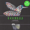 Uccelli. Black premium. Colouring book antistress