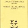 Appunti filosofici (1867-1869)-Omero e la filologia classica