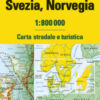 Danimarca, Svezia, Norvegia 1:800.000. Carta stradale e turistica