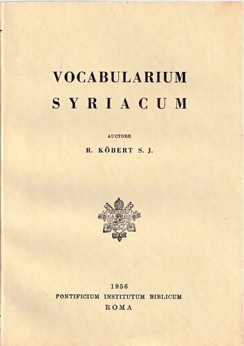 Vocabularium syriacum_Testo latino