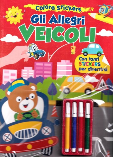 Colora Stickers Gli Allegri veicoli