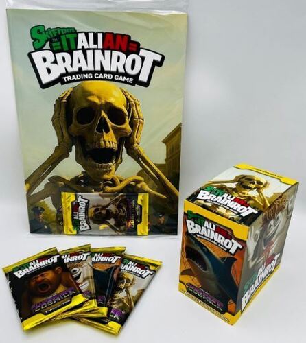 manuelkant Album + Scatola Box 24 bustine sigillate per la raccolta Skifidol Italian Brainrot Serie Beta ALLUCINAZIONE COSMICA TCG