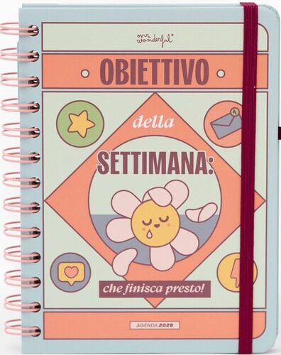 Mr. Wonderful - Agenda Wonder piccola 2026 Settimanale - Obiettivo della settimana: che finisca presto!