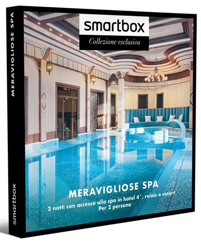 Smartbox - Cofanetto Regalo per Uomo o Donna - Meravigliose Spa - Idee Regalo Originale - 2 Notti con Accesso alla Spa in Hotel 4*, Relais e Resort per 2 Persone