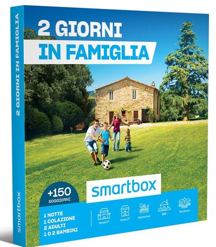 Smartbox - Cofanetto Regalo per la Famiglia - 2 Giorni in Famiglia - Idee Regalo Originale - 1 Notte con Colazione per 2 Adulti e 1 o 2 Bambini
