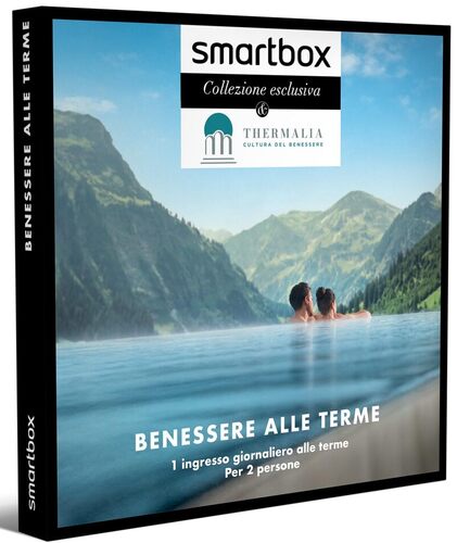 Smartbox - Cofanetto Regalo per Uomo o Donna - Benessere alle Terme - Idee Regalo Originale - 1 Ingresso Giornaliero alle Terme con Possibile Omaggio o Trattamento per 2 Persone