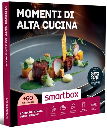 Smartbox - Cofanetto Regalo per Uomo o Donna - Momenti di Alta Cucina - Idee Regalo Originale - 1 Cena raffinata per 2 Persone