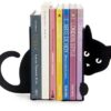 Balvi Fermalibri Hidden Cat Colore nero Supporto da scaffale per libri a forma di un gatto 2 unità Me