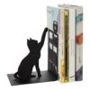 Balvi Fermalibri Fishing Cat Colore nero fermalibri con effetto decorativo figura gatto, e la bibliot