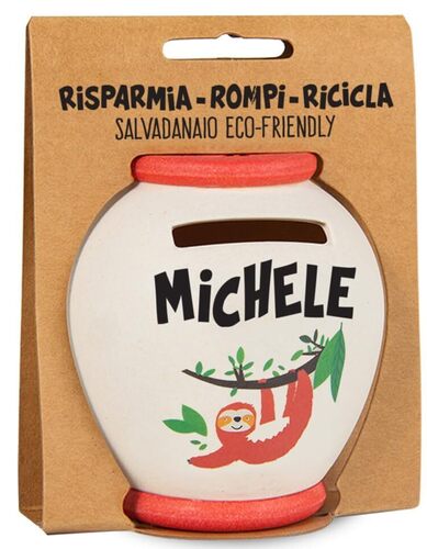 Salvadanaio personalizzato - Michele