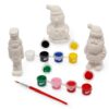 Legami - Kit Decorazione Statuette Di Natale Paint Your Christmas. 3 Statuette Di Gesso. Babbo Natale. Pupazzo Di Neve. Schiaccianoci. 7 Colori A Tempera. 1 Pennello. 21 X 30 Cm