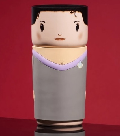 CosCups Numskull Star Trek Deanna Troi - Tazza in ceramica con manicotto in gomma, 400 ml, prodotto ufficiale Star Trek