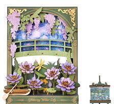 Puzzle 3d Rowood Glittering Water Lily Wall Art 3D Wooden Puzzle TH001