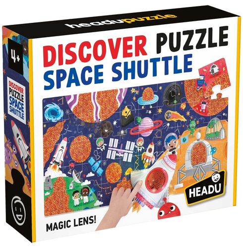 Headu Discover Puzzle Space Shuttle Gioca e Scopri con il Magico Razzo Spaziale Mu55225 Puzzle Educativi per Bambini età 4+ Made in Italy