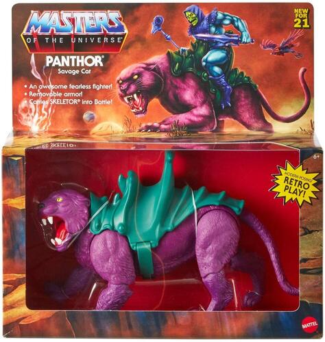 Masters of the Universe Origins Personaggio Panthor Snodato, con Corazza e Accessori