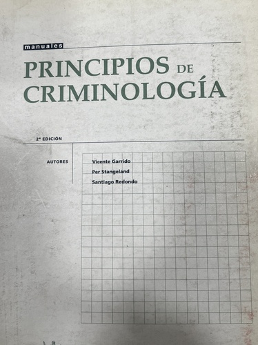 Principios de criminologia. (2.edicion)
