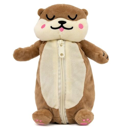 Mr. Wonderful Astuccio in Peluche Lazy Lontra – Astuccio Scuola Originale con Cerniera