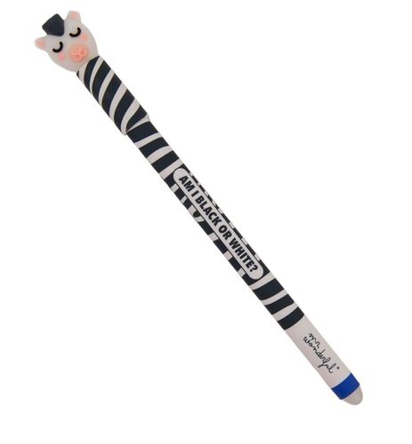 Mr. Wonderful – Penna Cancellabile Bo-Bo Zebra - Am i Black Or White? – Accessorio di Cartoleria Originale – Idea Regalo