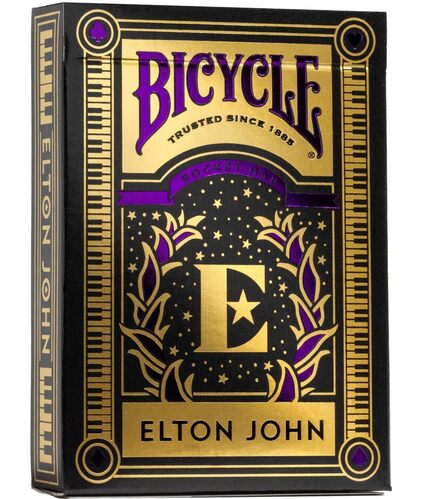 Bicycle® Carte da Gioco Elton John – 1 Mazzo, Finitura con Cuscino d'Aria, Professionale, superba maneggevolezza e Durata, Ottimo Regalo per Collezionisti di Carte, Giallo