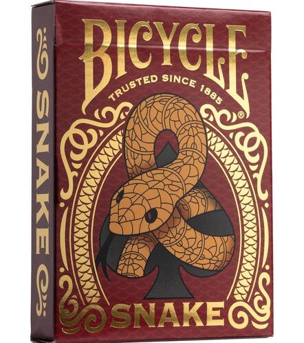Bicycle - Set di 54 carte Snake - Edizione Zodiaca Cinese - Anno del Serpente - Carte da gioco - Formato Poker, Giallo