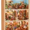 Tonecheer Kit fai da te per casa in miniatura, mini casa delle bambole in legno, puzzle 3D, montaggio a parete, modello diorama con copertura antipolvere e LED per un regalo ideale, motivo Blossom