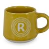 CLEARCO Tazzina da caffè personalizzata con piattino e scatola - Lettera R