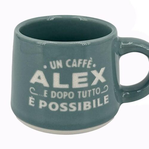 CLEARCO Tazzina da caffè personalizzata con piattino e scatola - Alex
