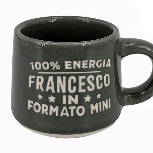 CLEARCO Tazzina da caffè personalizzata con piattino e scatola - Francesco
