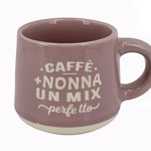 CLEARCO Tazzina da caffè personalizzata con piattino e scatola - Nonna più caffè