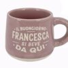 CLEARCO Tazzina da caffè personalizzata con piattino e scatola - Francesca