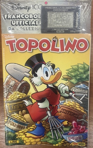 Topolino n. 3542 con Francobollo Disney 100 Limited Edition Sigillato Panini Comics