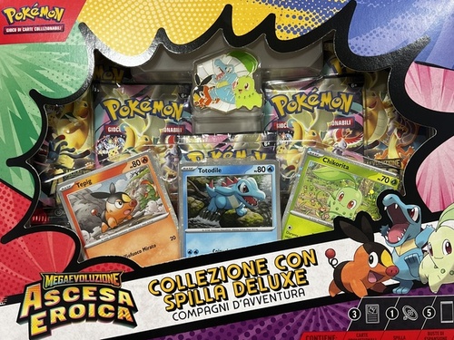 Pokémon: collezione con spilla deluxe Compagni d’avventura dell’espansione Megaevoluzione - Ascesa Eroica del GCC Pokémon