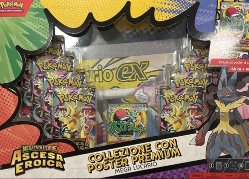 Pokémon Collezione con Poster Premium di Mega Lucario-ex e Mega Gardevoir-ex (IT)