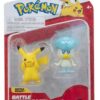Pokemon PKW3357 - Pikachu & Kwaks, personaggi ufficiali dettagliati, 5 cm