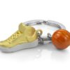 METALMORPHOSE - Portachiavi in metallo 3D basket, passione sportiva, regalo uomo, regalo da donna, giochi olimpici, oro, taglia unica, Moderno