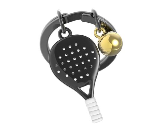 METALMORPHOSE - Portachiavi in metallo 3D Padel – Passione Sport, regalo uomo, regalo donna, Nero, taglia unica, Moderno