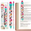 Gifts for Readers & Writers Penmark - Segnalibro 2 in 1 a forma di ciambella, sottile da 0,4 cm, per leggere e scrivere, con 2 ricariche, multiuso ed eleganti accessori per libri