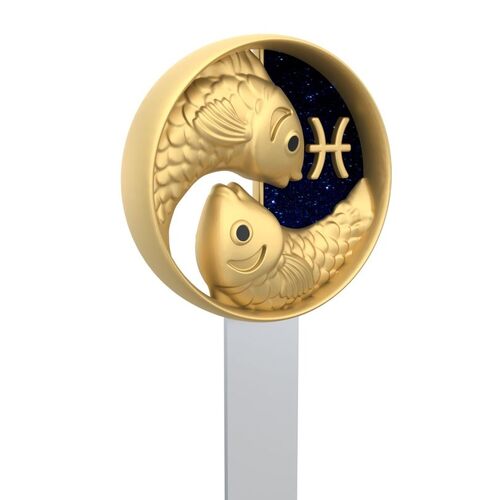 METALMORPHOSE - Segnalibro zodiacale Pesce, segno astrologico, regalo uomo, donna e bambino