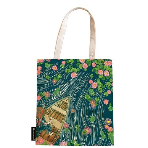 Lotus River Canvas Bag