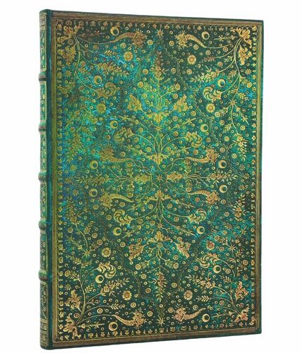 Paperblanks - Emerald Flower - Nature's Grace - Journal - Grande - Unlined - Clasp - 128 Pg - 120 Gsm