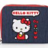 HELLO KITTY - Portafoglio Ufficiale Hello Kitty, Pratico e Compatto, con Tasca Interna con Zip e 6 Slot per Carte, Ideale per Riporre Monete e Banconote, Idea Regalo Bambini, 12x10hx2 cm