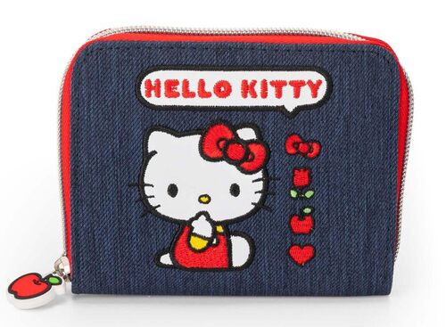HELLO KITTY - Portafoglio Ufficiale Hello Kitty, Pratico e Compatto, con Tasca Interna con Zip e 6 Slot per Carte, Ideale per Riporre Monete e Banconote, Idea Regalo Bambini, 12x10hx2 cm