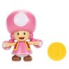 Super Mario 4 pollici Action Figure Toadette con moneta