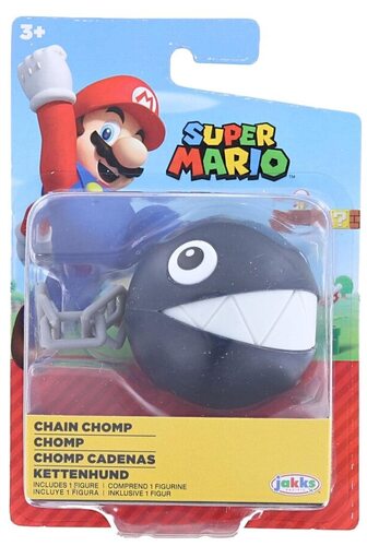 Nintendo Chain Chomp Figure, 6 cm, Action Figure articolata snodata, Perfetta per Bambini e Collezionisti